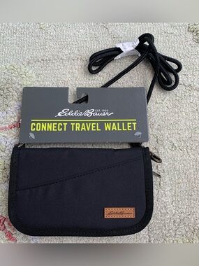 Eddie Bauer Connect Travel Wallet Passport Holder (Black)